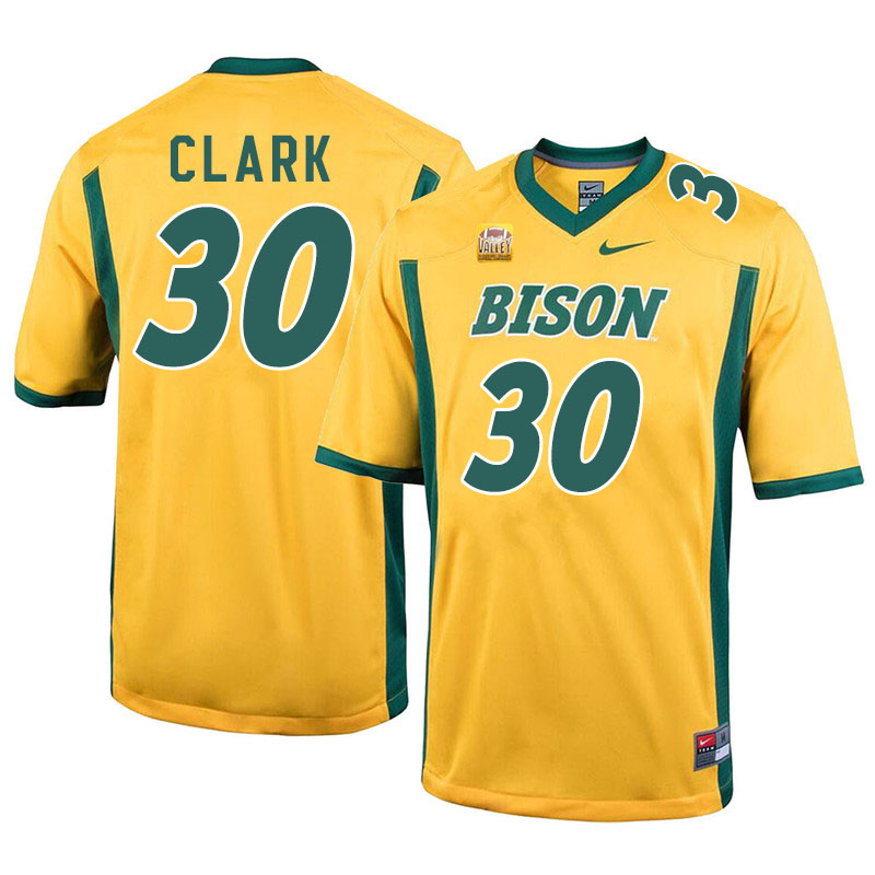 Men #30 Saybein Clark North Dakota State Bison College Football Jerseys Sale-Yellow - Click Image to Close